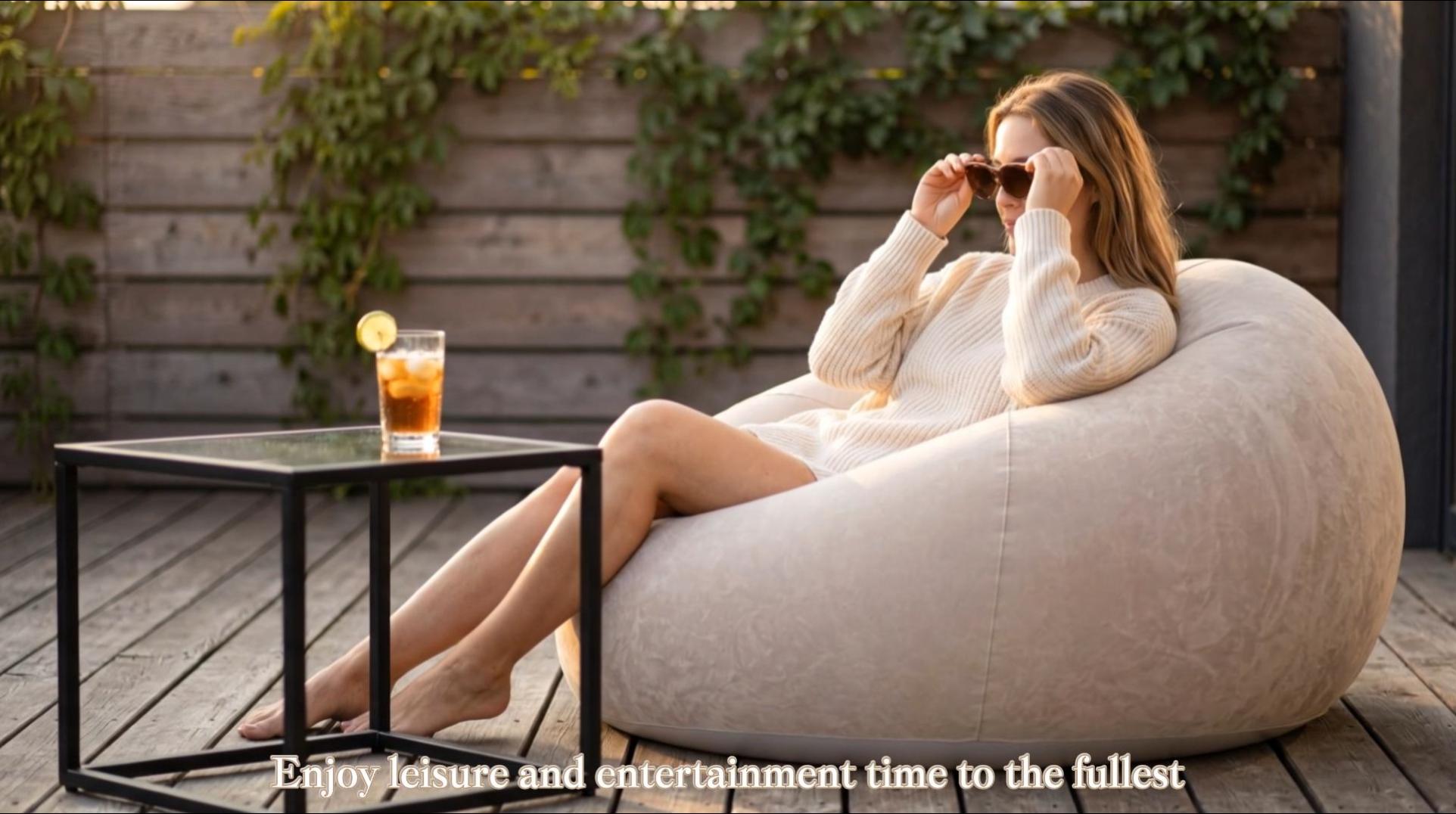 Amazon.com: Realspring Inflatable Bean Bag Chairs for Adult Blow